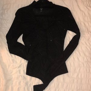 Long Sleeve Glitter Bodysuit